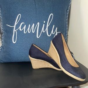 Navy blue Life Stride wedges